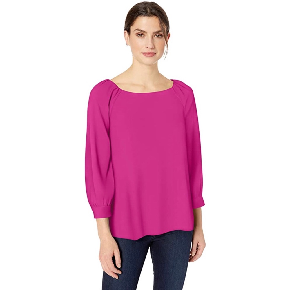 Lark & Ro Three Quarter Sleeve Blouse